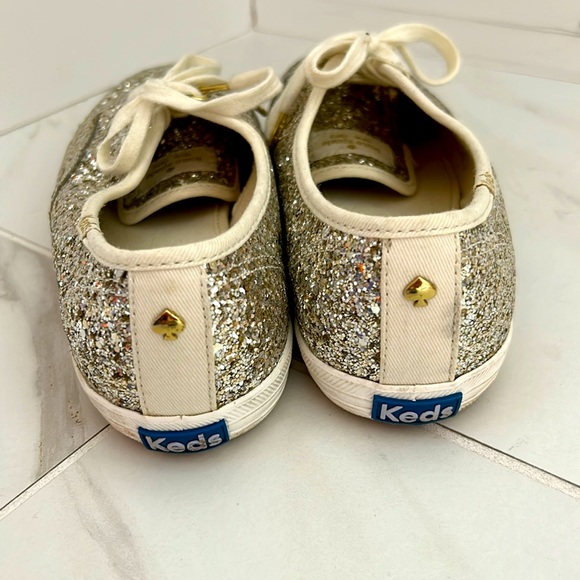 Kate Spade Keds Glitter Lace Up Sneaker Size 8.5 - Picture 4 of 4